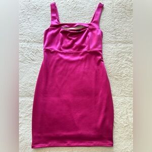 NWT Guess Fuchsia Satin Mini Dress-Medium